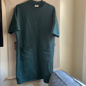 Dark Green Knee Length Dress